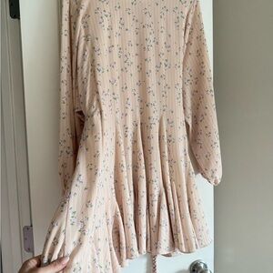 Floral Kids Dress in Light Pink